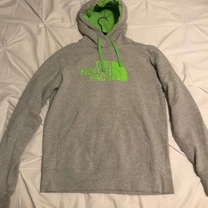The North Face grey pull over hoodie